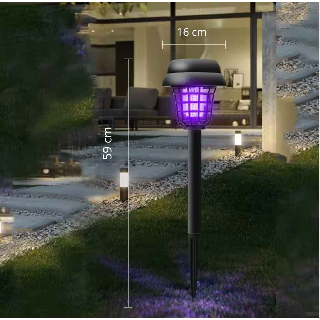 MosquiZen™ Pro | Lampe Solaire Extérieure Anti-Moustiques pour Jardin, Terrasse & Camping