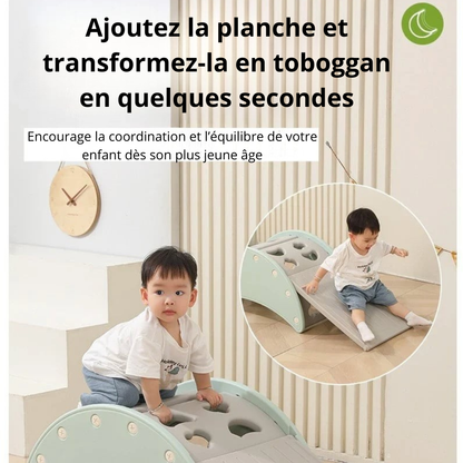 Mini Parc Aventure™ 6 en 1 – Aire de Jeu Intérieure Complète pour Enfants | Toboggan, Escalade & Apprentissage