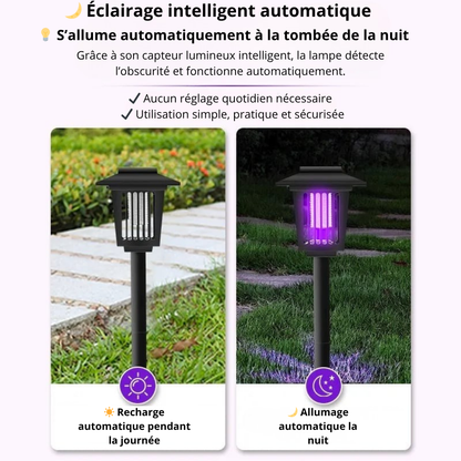 MosquiZen™ Pro | Lampe Solaire Extérieure Anti-Moustiques pour Jardin, Terrasse & Camping