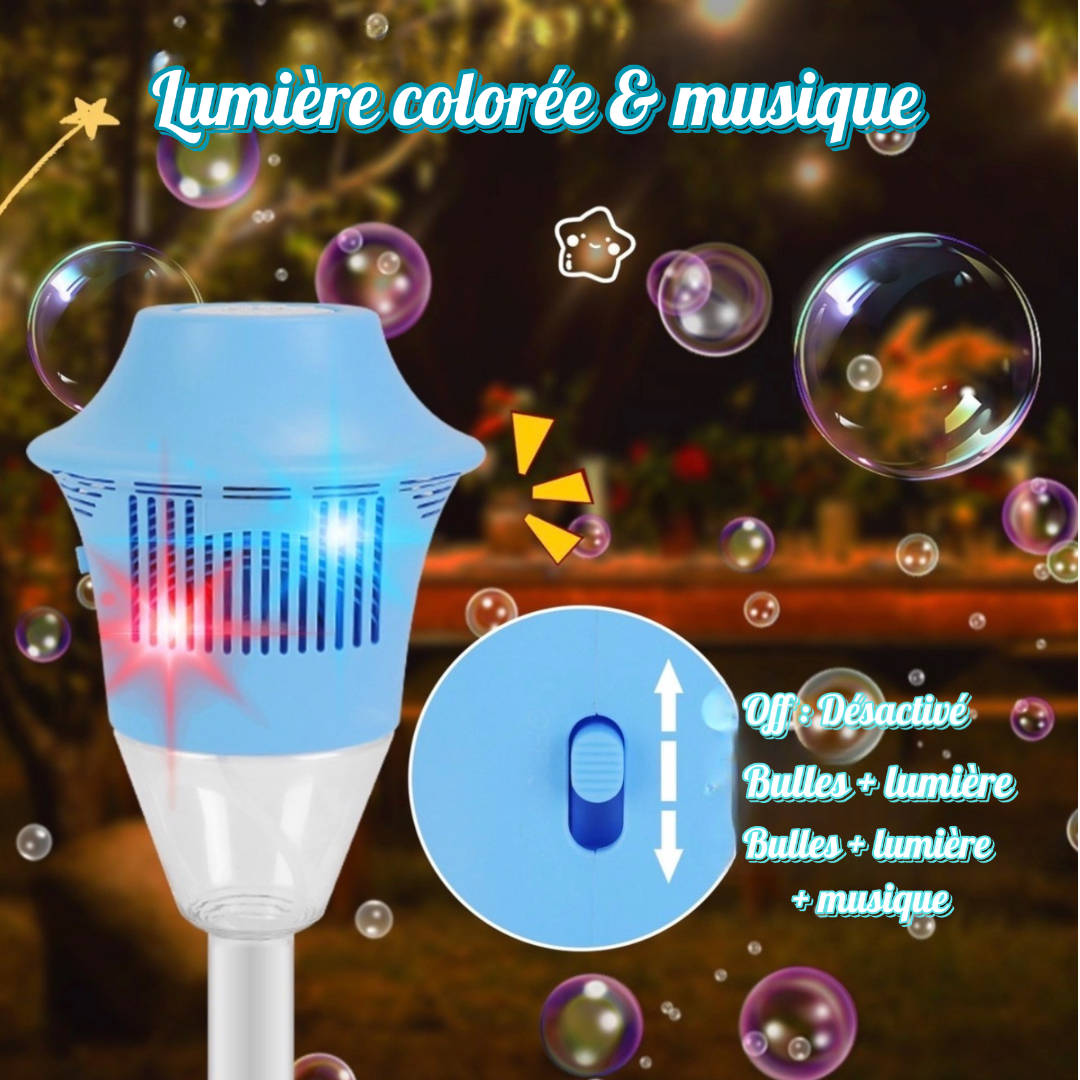 Bubble Magic™ – Machine à Bulles Automatique avec Lumière & Musique