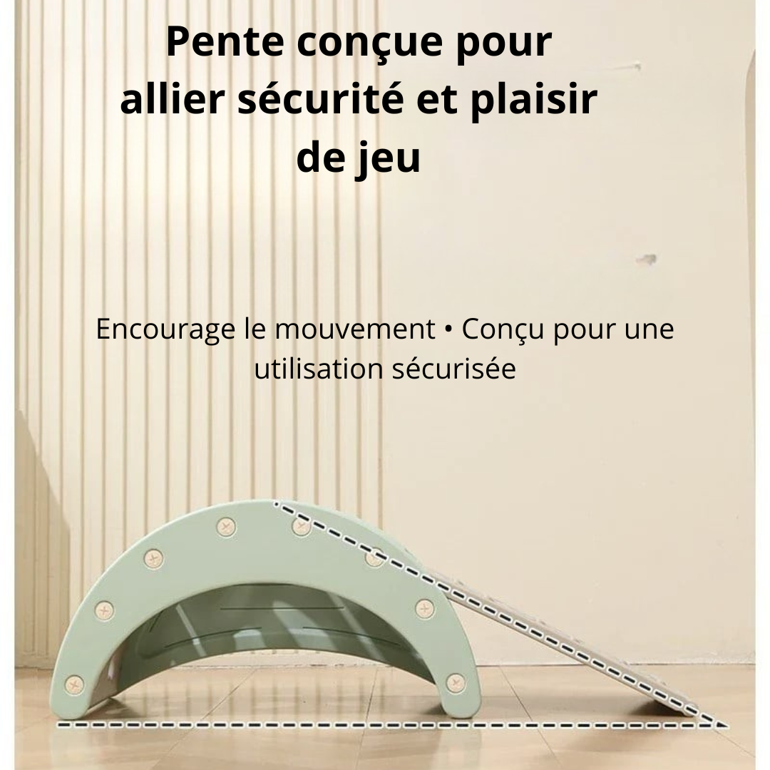 Mini Parc Aventure™ 6 en 1 – Aire de Jeu Intérieure Complète pour Enfants | Toboggan, Escalade & Apprentissage