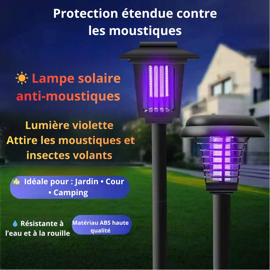 MosquiZen™ Pro | Lampe Solaire Extérieure Anti-Moustiques pour Jardin, Terrasse & Camping