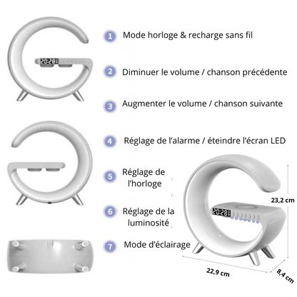 ✨ GlowSync™ – Lampe LED Intelligente Multifonction